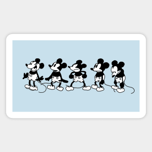 Cartoon Mouse Moods in Steamboat Willie 1928 Sticker
